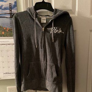 Victoria’s Secret PINK Zip Up Hoodie XS Velvet
